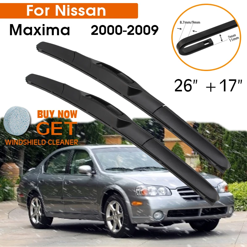 Auto Wischer Klinge Für Nissan Maxima 2000-2009 Windschutzscheibe Gummi Silicon Refill Front Fenster Wischer 26 