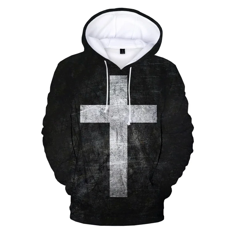 

New Jesus Christian Cross Fear Of God Oversized Mens Hoodie Love 3D Printed Unisex Casual Fashion Sweatshirt Topoodies Hoody Gym