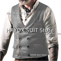 mens suit vest shawl collar double breasted sleeveless jackets steampunk waistcoat