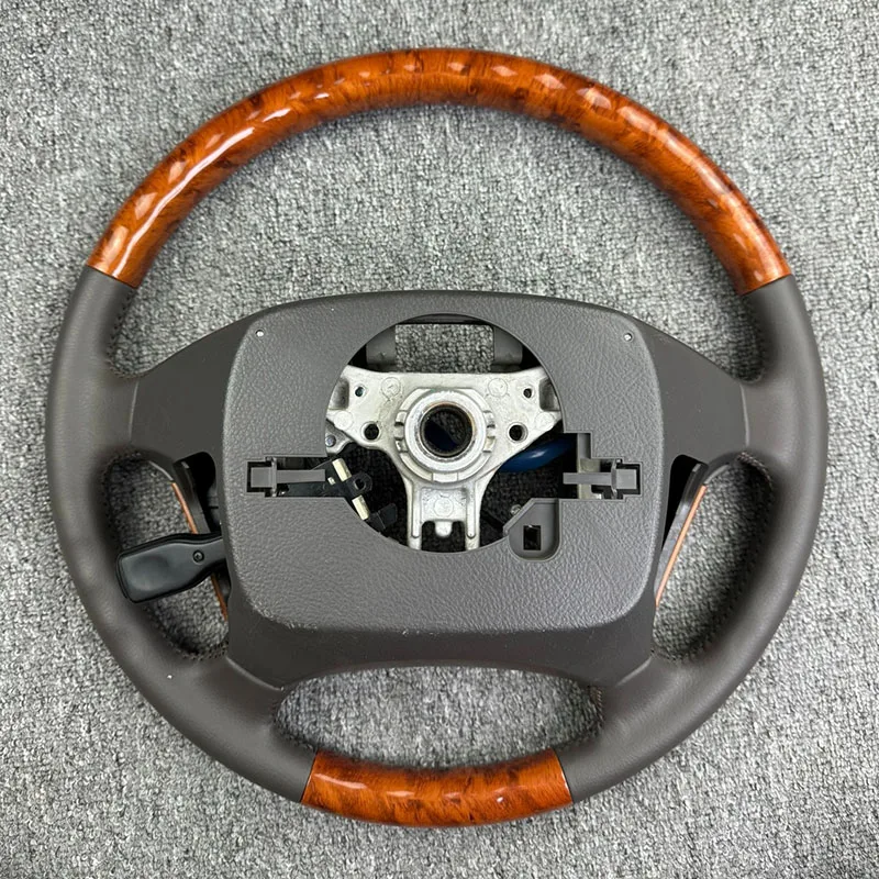 Фото Для Toyota Crown 05-09 08 07 06, рулевое колесо из орехового дерева и кожи на заказ №4