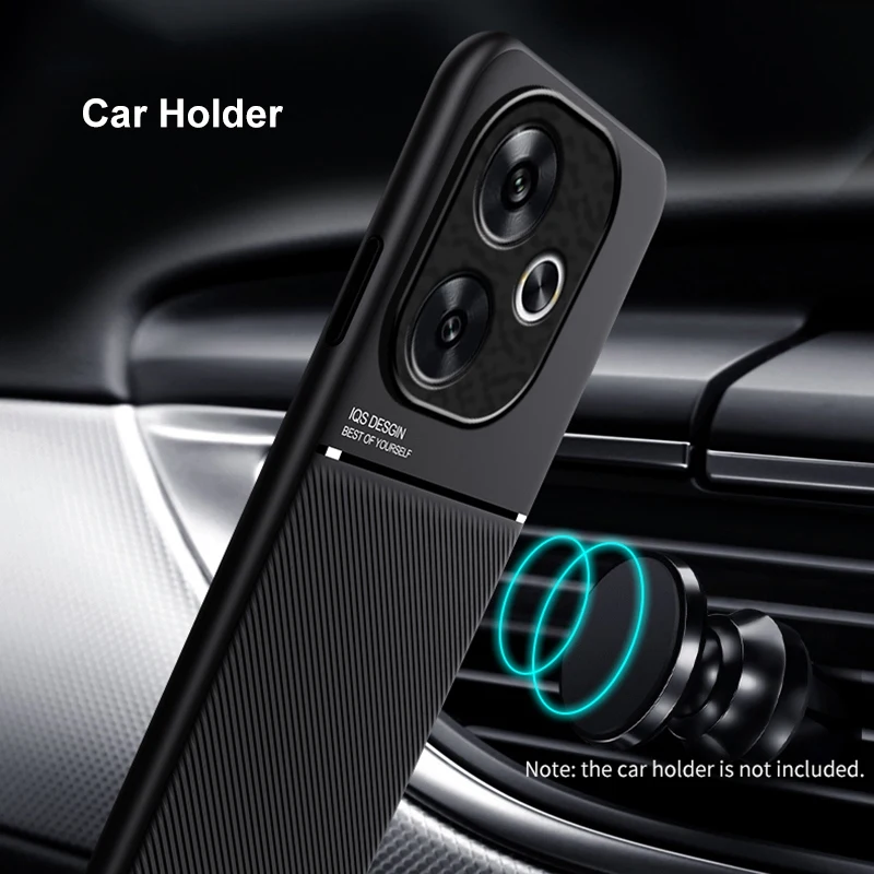 Магнитный чехол из искусственной кожи для Xiaomi Redmi 13 13C 4G задняя крышка матовый