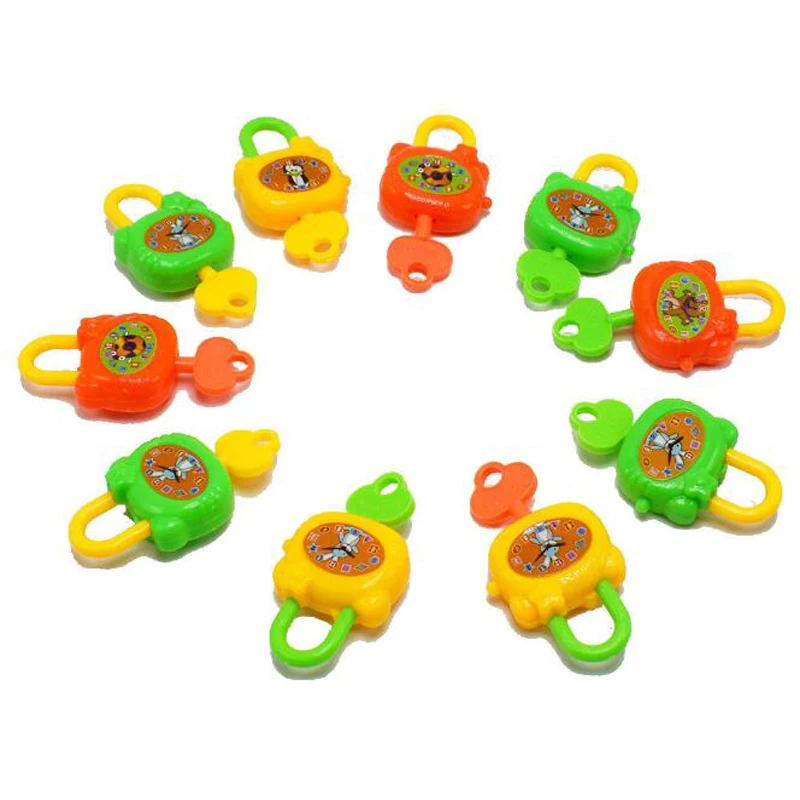 

3 Pcs/set Mini Plastic Lock with Key Baby Education Toys Novelty Gag Toys for Children Learning Toys Boys and Girls Gifts