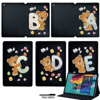 tablet case for samsung galaxy tab s4 t830 t835tab s6 t860 t865 10 5s7 11a7 lite 8 7 t220 t225 26 letters pu leather cover