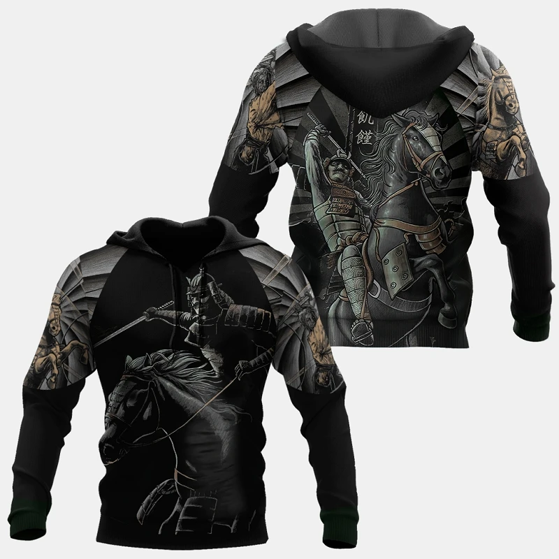 

Japanese Personalized Samurai Warrior 3D Printed Zipper Hoodie Men Pullover Sweatshirt Hooded Jersey Tracksuits Outwear Casual