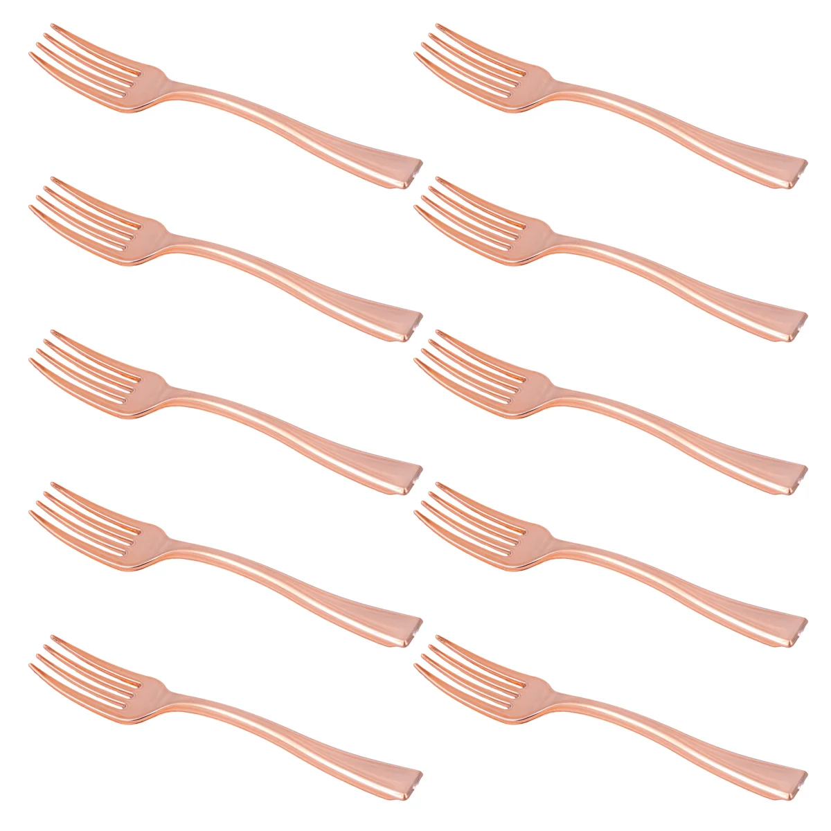 

Fork Plastic Disposable Mini Gold Utensils Silverware Flatware Salad Cutlery Cocktail Cake Dessert Tasting Fruit Appetizer Forks