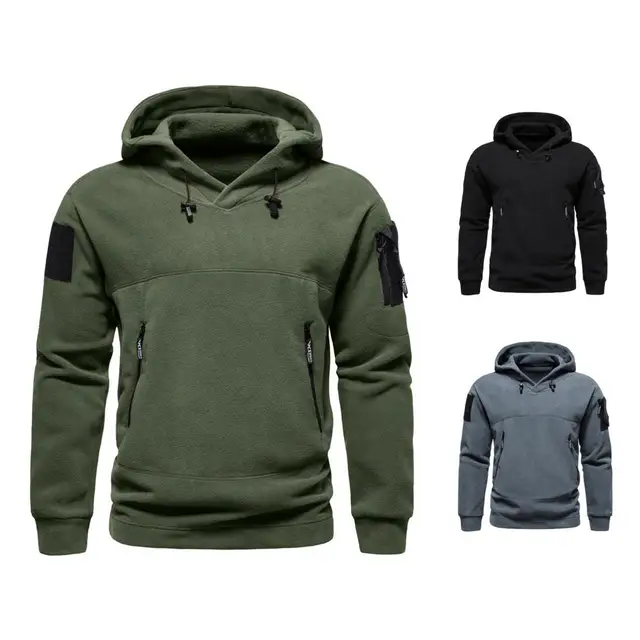 2020 Autumn Hot Men's Solid Color Hoodie Long Sleeve High Collar Hooded Sweatshirt Sports Fitness Gym Running Casual Pullover 1