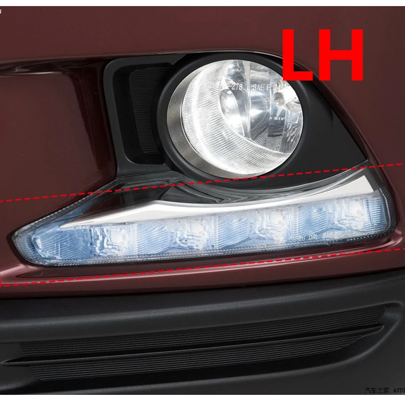 Фото Для Toyota Highlander 2014 2015 2016 автомобильные ДХО светодиодный Противотуманные фары дальнего света передний бампер противотуманные фары 814300E020 №5