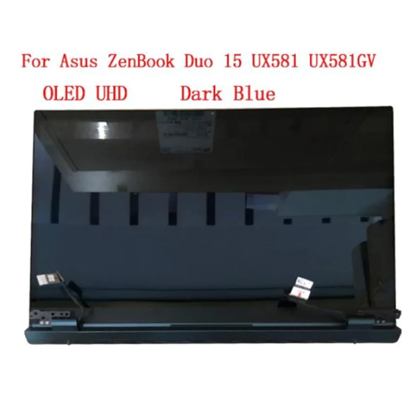

Оригинальный дисплей UHD 15,6 дюйма 3840X2160, верхняя часть ноутбука ASUS ZenBook Duo 15 UX581 UX581GV, OLED дисплей, панель, сенсорный экран в сборе