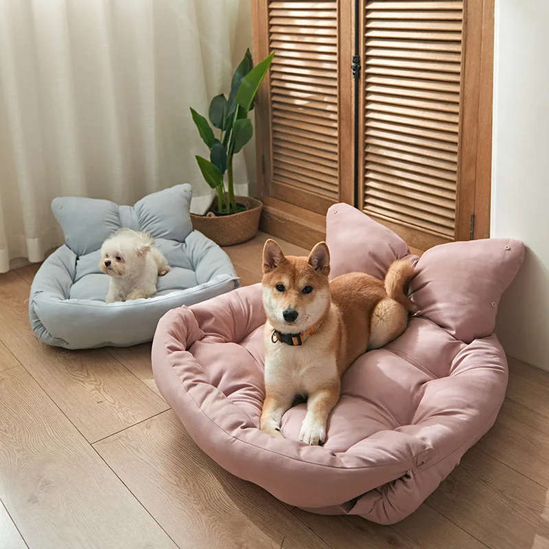 1 pz nuovo letto per animali domestici design a farfalla letti per cani morbidi per cani di grossa taglia forniture per cuccioli di cane Welsh Corgi ordinato cuccia per cani letto per gatti rosa
