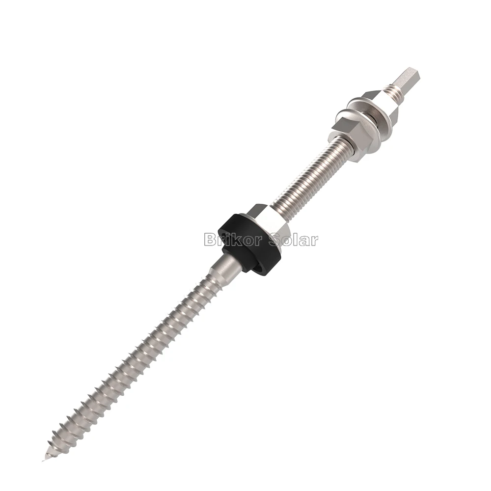 

Stainless Steel M10 Hanger Bolt For Solar Panel Mount Hanger Bolt For Metal Trapezoidal Roof Double Head Screw Solar Support