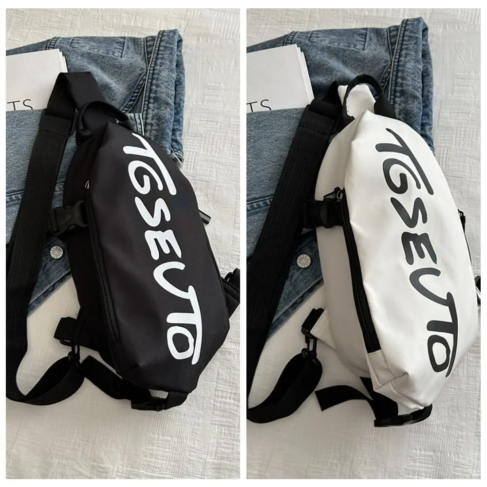 Модная нагрудная сумка с надписью водонепроницаемая через плечо из ткани