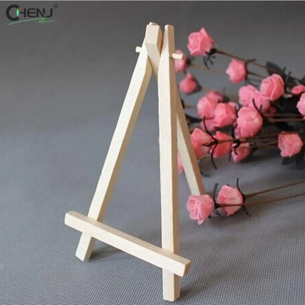 New Mini Wood Artist Tripod Painting Easel For Photo Painting Postcard Display Holder Frame Cute Desk Decor 8*15cm