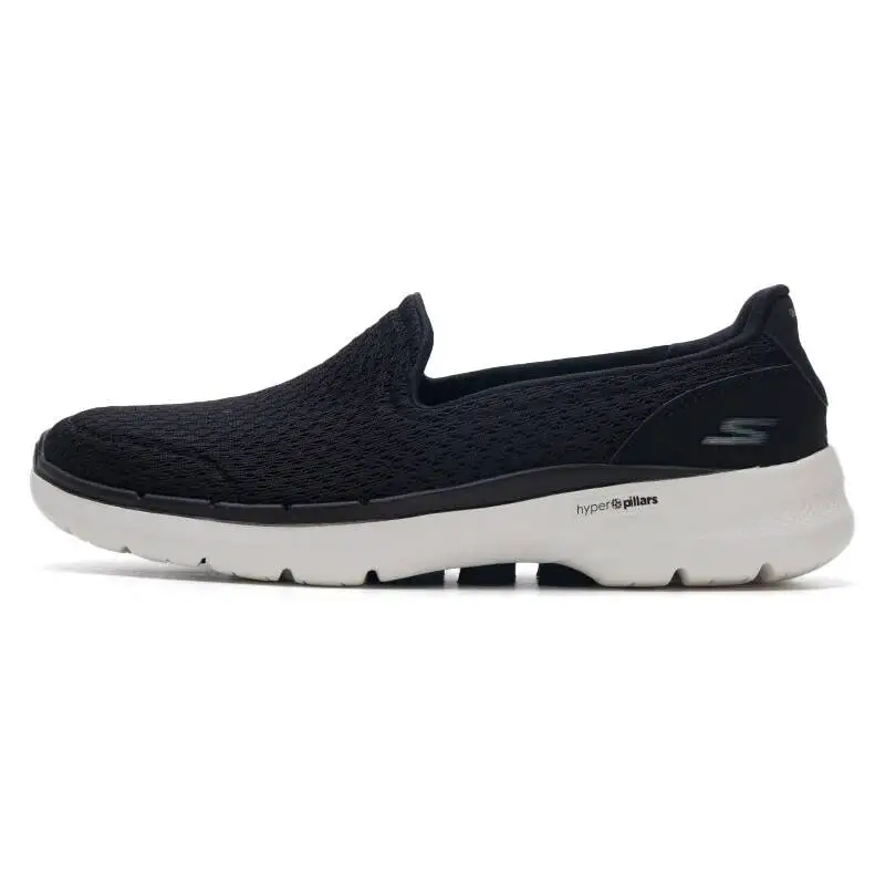 Фото Новые повседневные дышащие женские туфли-балетки Skechers с низким вырезом 124523-Bkw №2