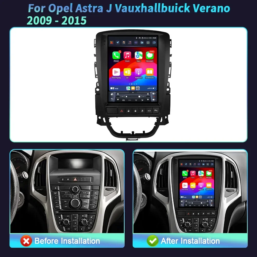 Автомобильный радиоприемник 9 7 дюйма для Opel Astra J Vauxhallbuick Verano 2009-2015 Android 14