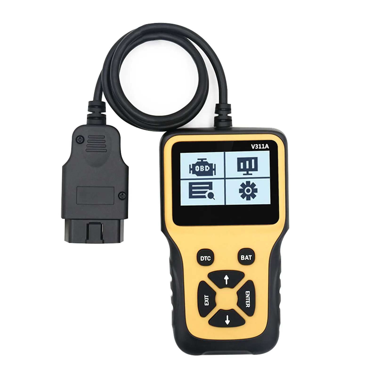 

Engine Check Fault Detect Code Reader LCD Display Test Tool Portable OBD2 Protocol Professional Car Diagnostic Scanner Plug Play