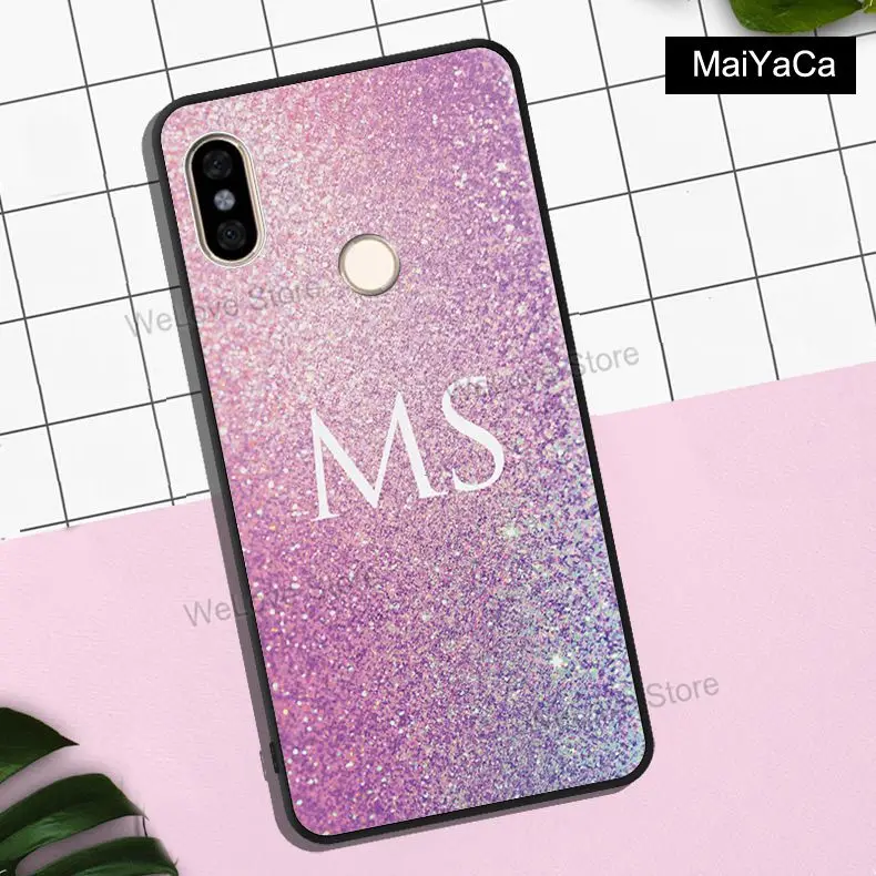 Чехол для POCO X3 F2 Pro mi Note 9 7 8T 9S 9A 9C Mi 10 Lite 9T с персонализированными инициалами