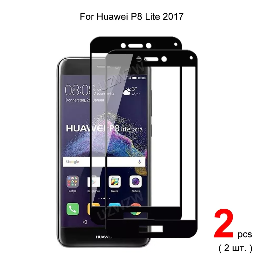 

Для Huawei P8 Lite 2017 полное покрытие закаленное стекло Защита для экрана телефона защитная пленка 2.5D твердость 9H