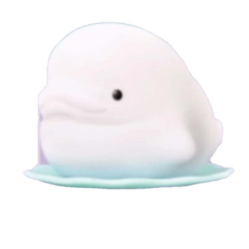 Фото Япония Yell Gashapon капсульная игрушка милый толстый белый дельфин щепотка декомпрессия пухлые украшения №4