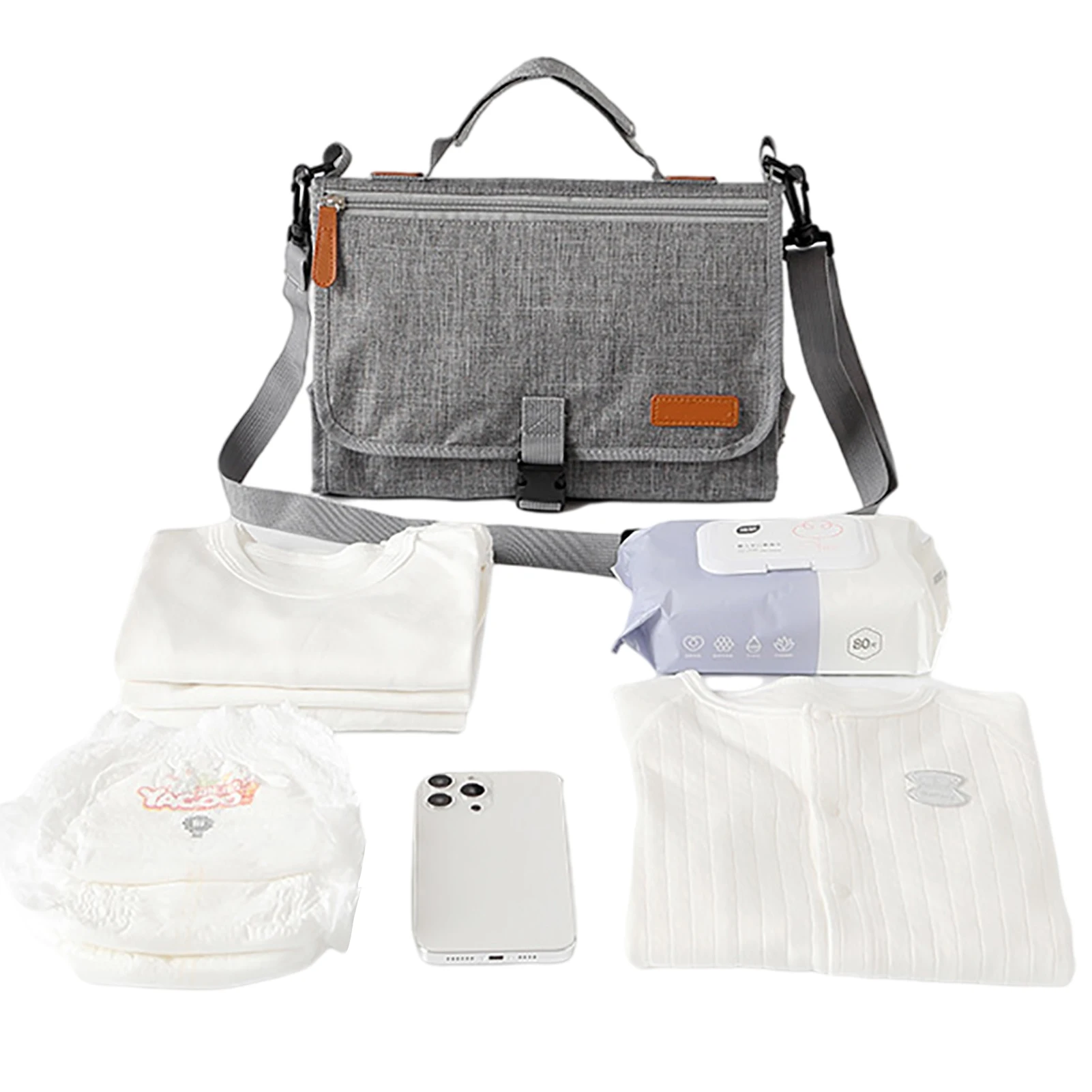 

Съемная детская Пеленка, водонепроницаемый портативный чемоданчик для младенцев с подушкой и умным влагозащитным чехлом для хранения