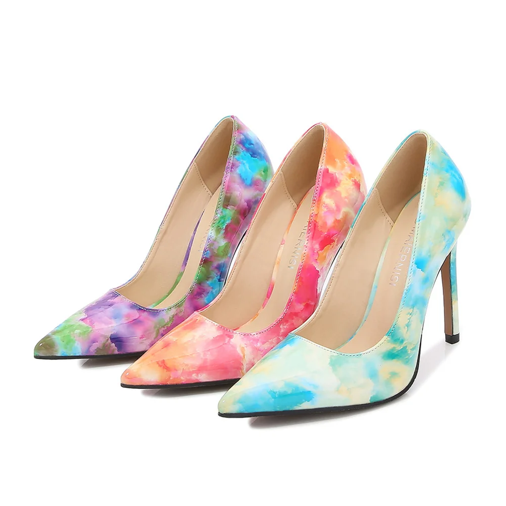 

Women Fashion Pumps Mix Color High Heel 11cm Stiletto Large Size 35-46 High Heel Brand Fashion Party Sexy High Quality Shoes