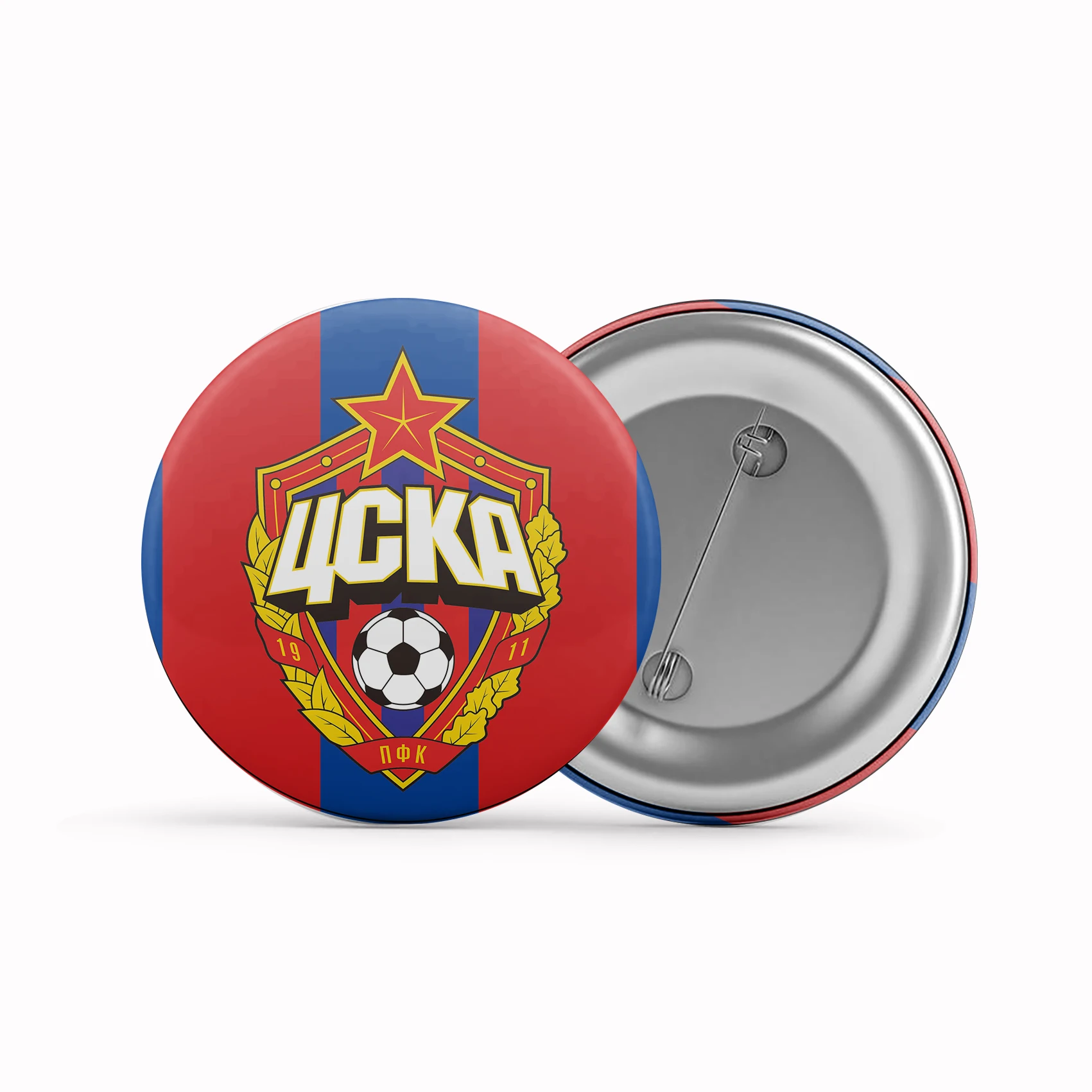 

Металлическая брошь CSKA