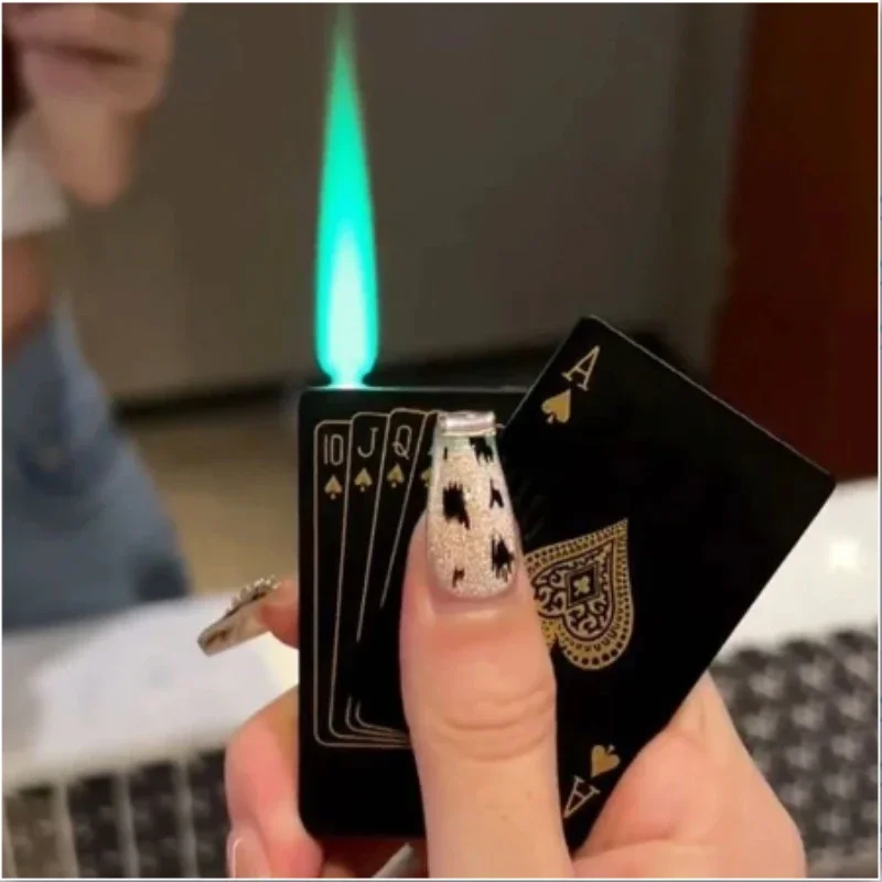 2024 креативная Зажигалка для игральных карт Ace of Spades Бутановая ветрозащитная