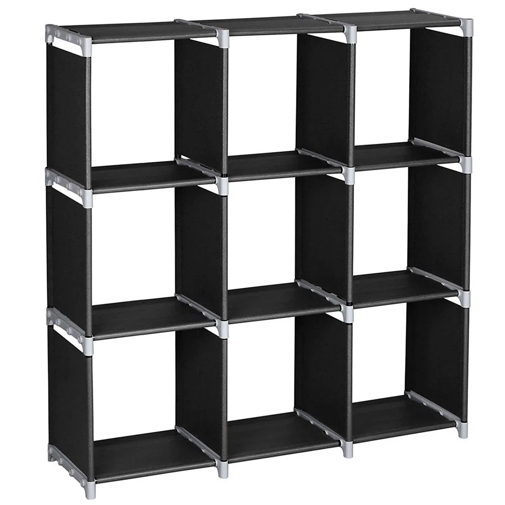 

3Tier 9 Compartment Storage Cube Closet Organizer Shelf 9 CubesBookcase Storage