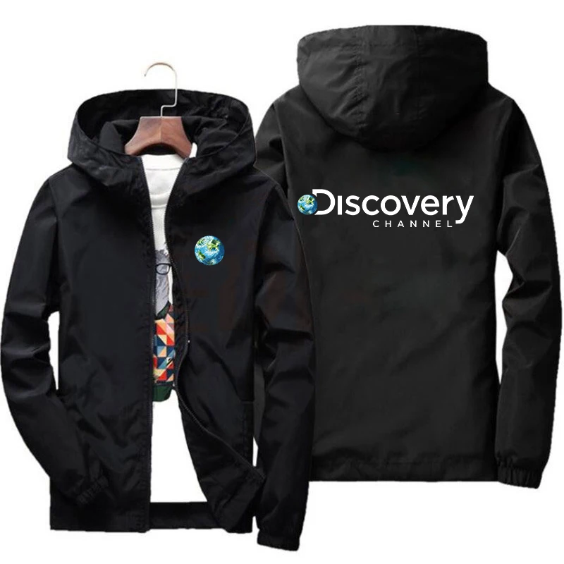 

New Hot Saleing Discovery Channel Print Jacket mens windbrea Survey Expedition Scholar Top Jacket Outdoor Clothing Windbreake