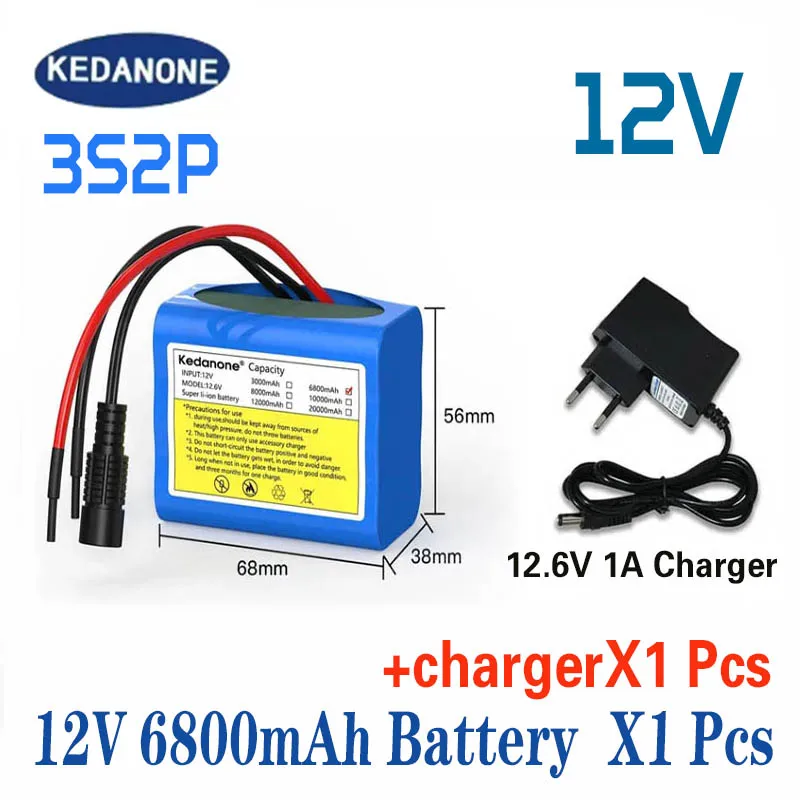 Аккумулятор 18650 Li-Ion 12 6 Ач 3S2P В 6800 мАч