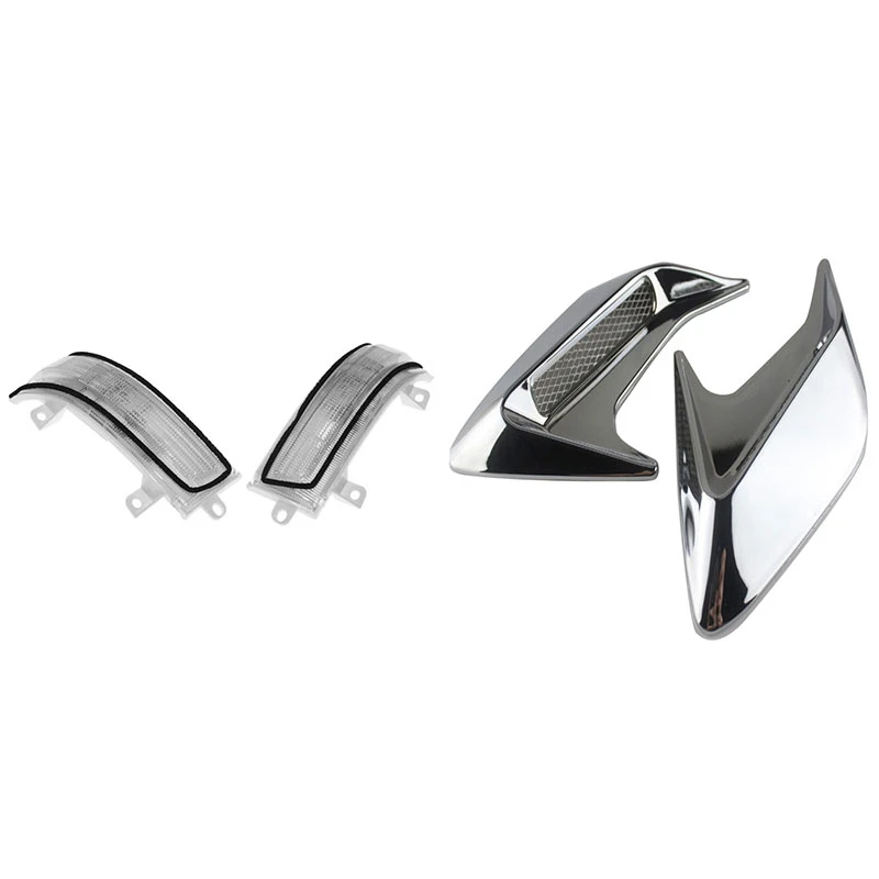 

1Pair LED Turn Light For Civic 2012 2013 City 2009-2014 Gm2 Gm3 & 2Pcs Abs Car Side Vent Air Flow Fender Intake Sticker