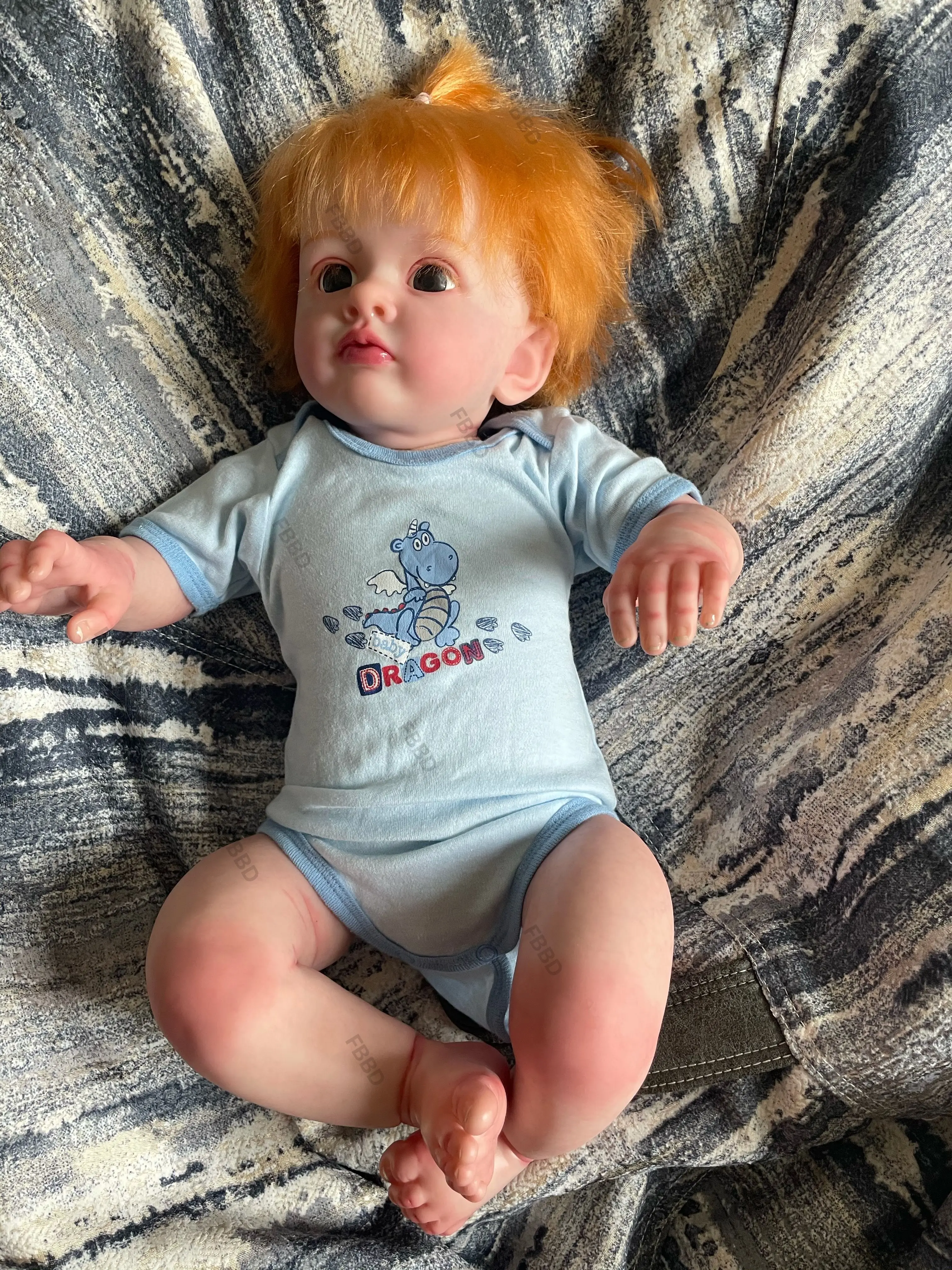 

FBBD Finished 100%Hand-Painted 23inch Tutti with Hand-Rooted Hair Reborn Baby Doll Bebe Reborn Doll Toys For Children Art Doll