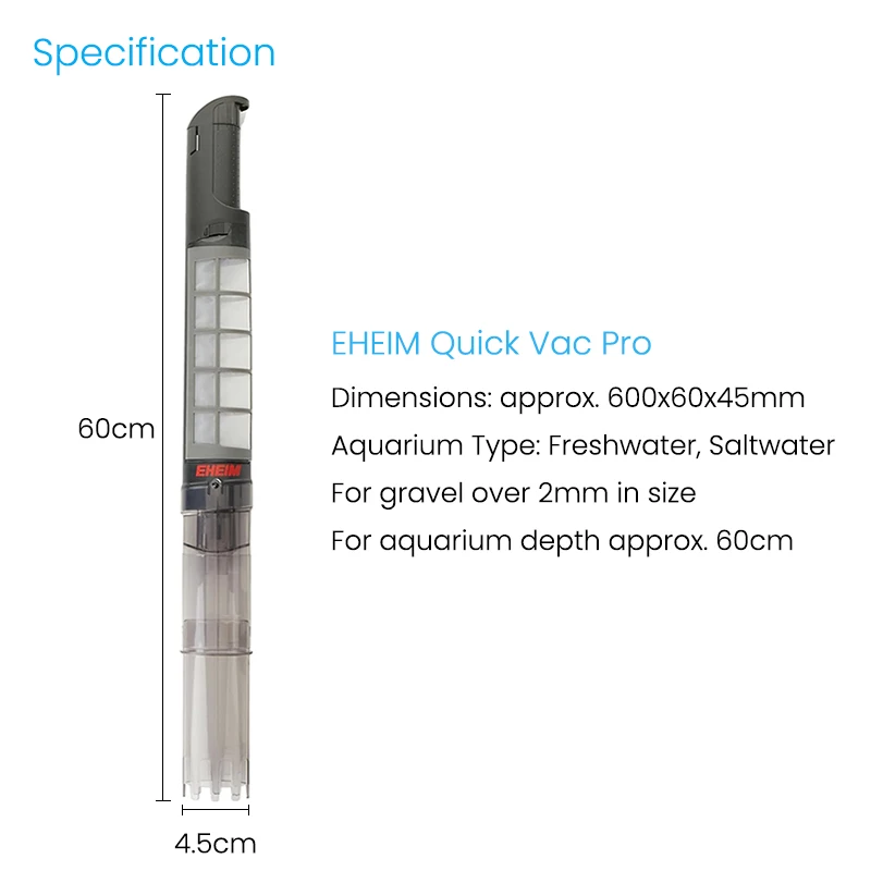EHEIM Quick Vac Pro Регулируемый поток пресной воды соленой аквариумный фильтр