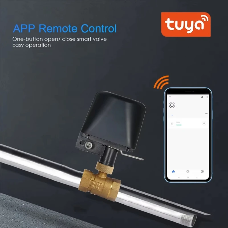 Tuya Smart Wifi Water Vavle Zigbee Gas Stop Check Valve DN15 Wireless Control Timer Work+Alexa Google Home