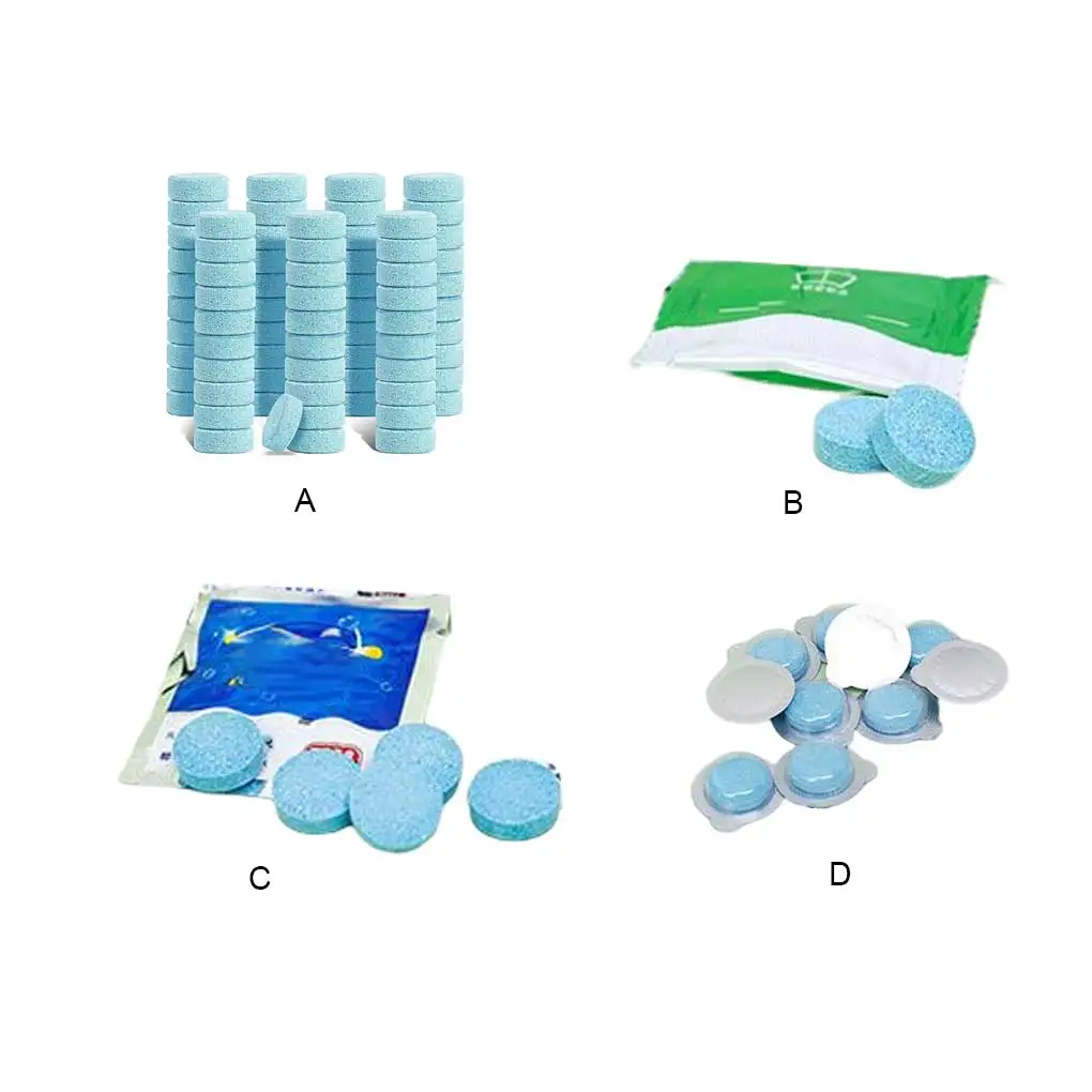 

70 Pieces Bag Car Exterior Windshield Glass Window Automobile Windscreen Effervescent Tablets Cleaning Supply for Type 1