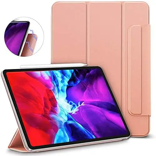 

2023 Capa iPad Pro 11'' Magnética - Ultra Slim com Alça Rosa teclado mecanino