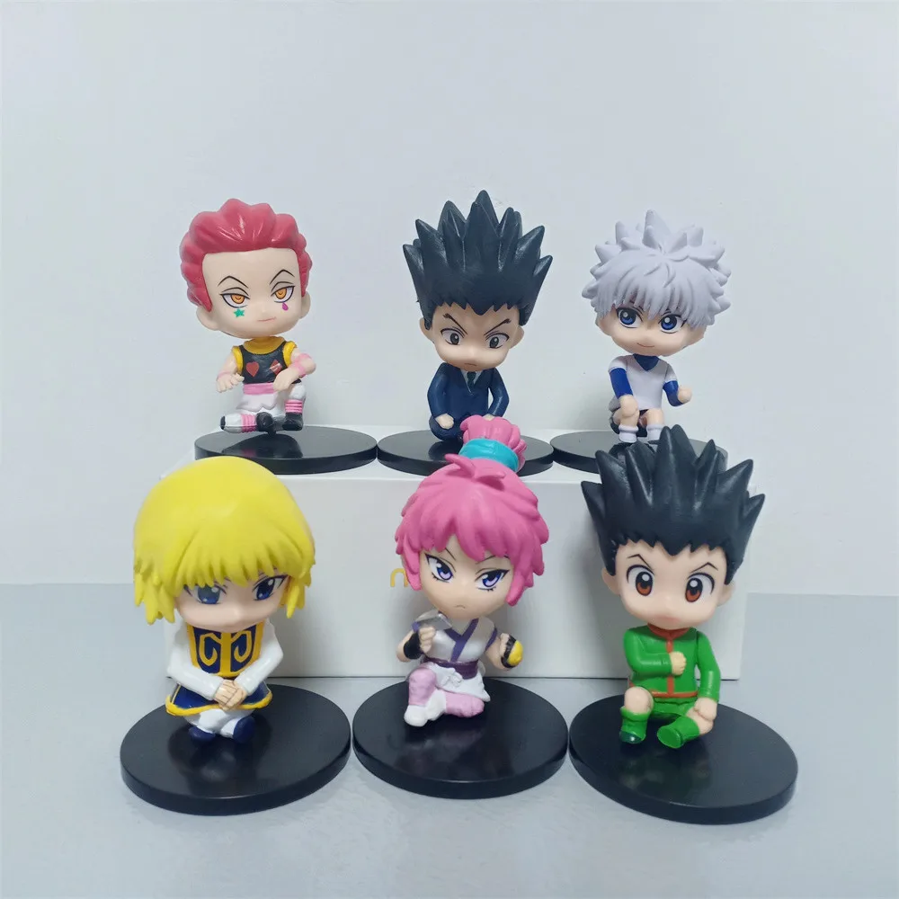 6 шт./компл. Sit Style Hunter X Gon Freecss Killua Zoldyck Kurapika Kulolo lushilufelu экшн-фигурка Модель Кукла