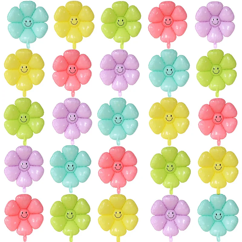 

10/20/50pcs 79x66cm Macaron Daisy Flower Foil Balloon Sunflower Smiley Air Globos Baby Shower Birthday Wedding Party Supplies