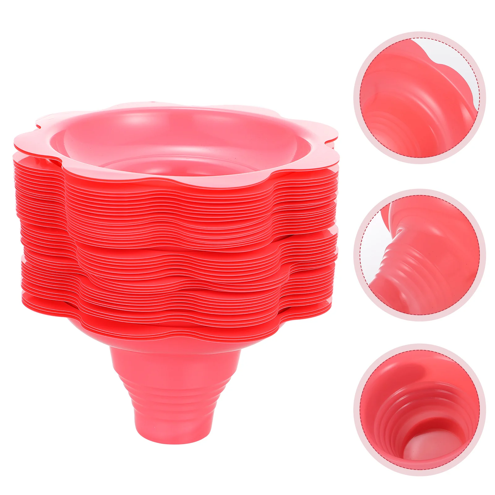 

100Pcs Cups Now Cone Cups Flower Ice Cups Reusable Flower Dip Cups Ice Cream Bowls Flower Ice Snack Cups
