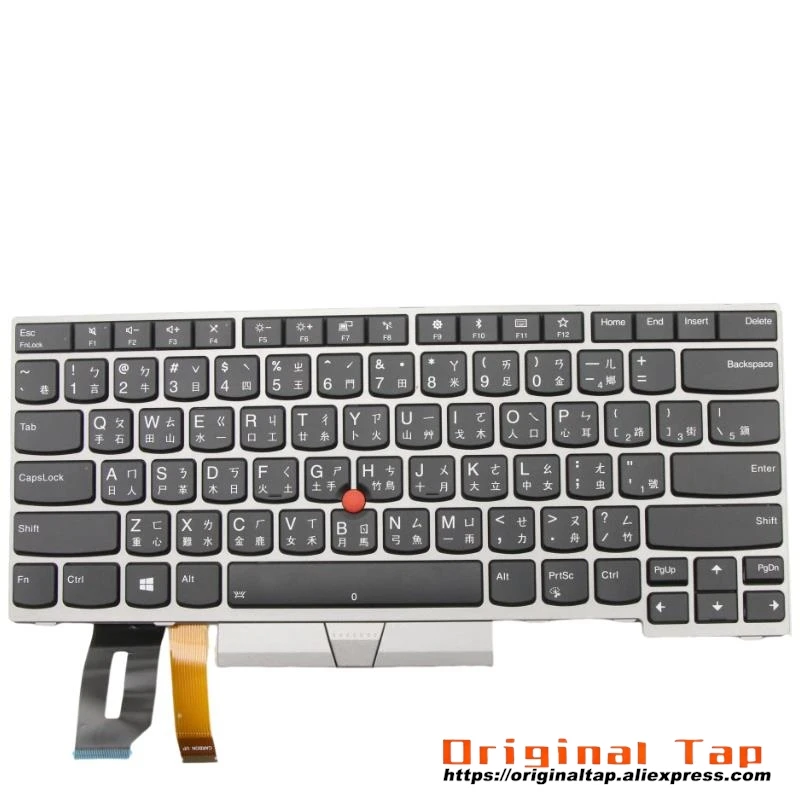 Традиционная клавиатура TW с подсветкой для Lenovo Thinkpad E480 E485 E490 T480S T490 T495 P43S L480 L490 L380