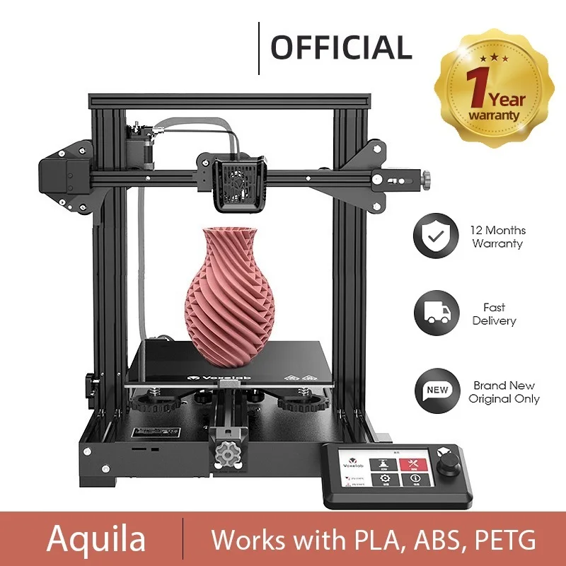 

2022 Aquila DIY 3D Printer Kit Silent Mainboard Resume Printing Carborundum Glass Bed Large Size 3d Printer impresora 3d