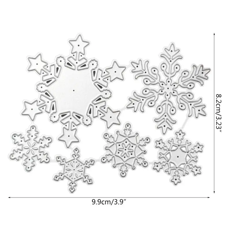 Рождественские снежинки металлические штампы трафарет сделай сам скрапбукинг