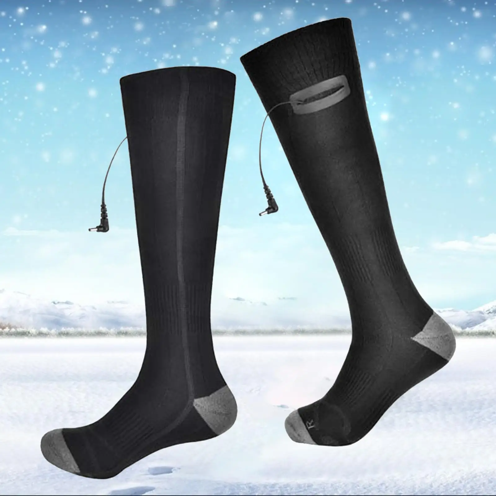

Men Women Electric Heated Socks Rechargeable Warm Warm Socks Outdoor Washable Ski Long Stockings for Cycling Fishing Motorcycle
