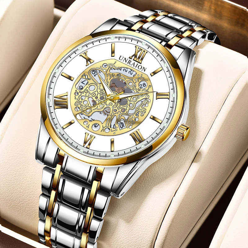 

New automatic non mechanical watch Blue light watch Men's watch Luminous calendar imported waterproof quartz watch