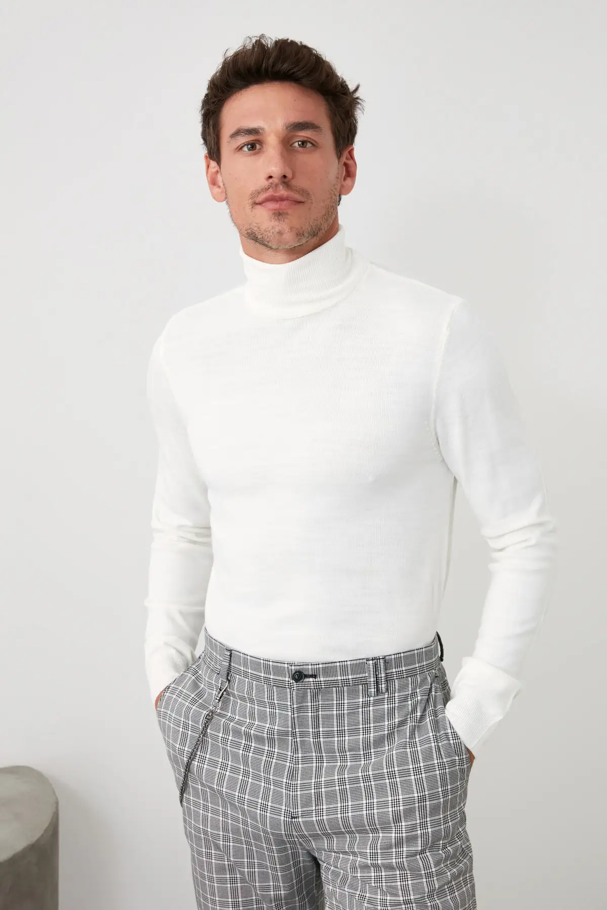 

Men's Slim Fit full turtleneck Basic sweater TMNAW21KZ0755
