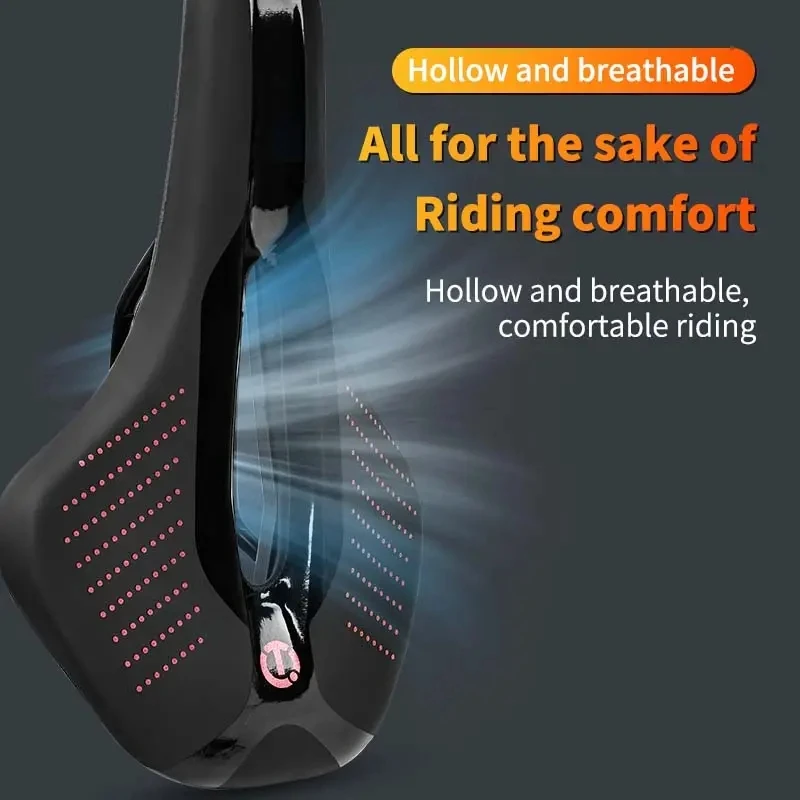 Велосипедное Седло Унисекс Из Искусственной Кожи С Губчатой Подушкой Дышащее