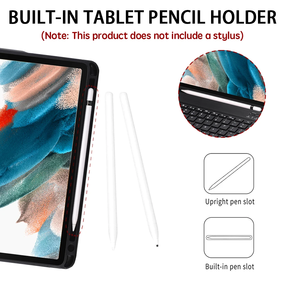 Для Samsung Galaxy Tab A8 10 5/S8 11.0 5G 2022 Портативная Беспроводная Bluetooth клавиатура ТПУ чехол