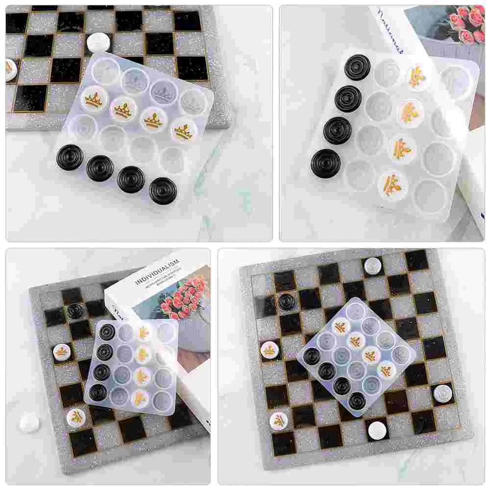 2 шт. шахматная силиконовая форма премиум-класса многоразовое литье украшение