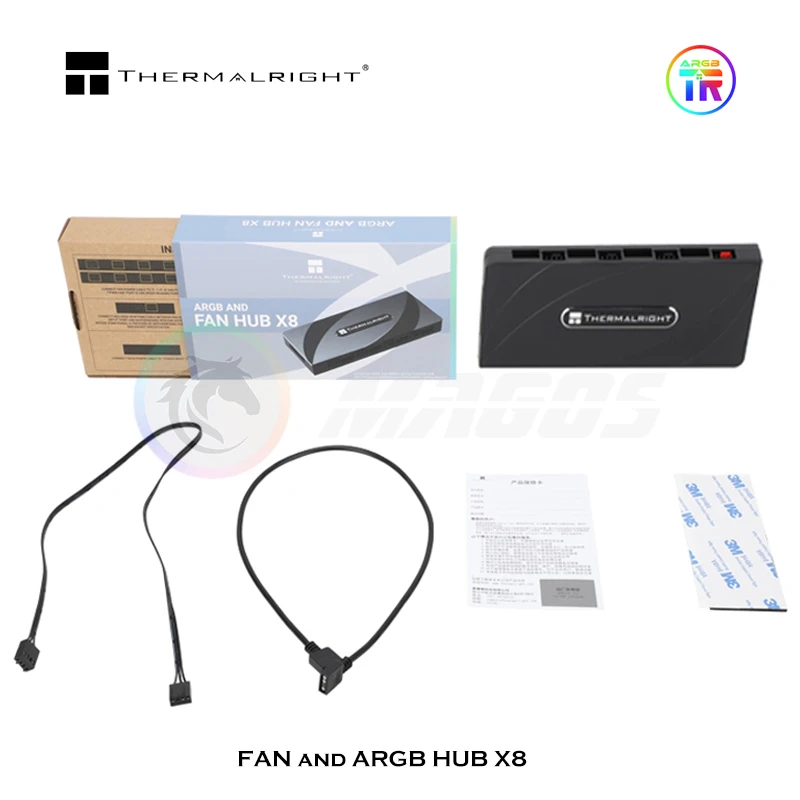 Thermalright от 1 до 8 4-контактный ШИМ + 3-контактный 5 В ARGB контроллер вентилятора