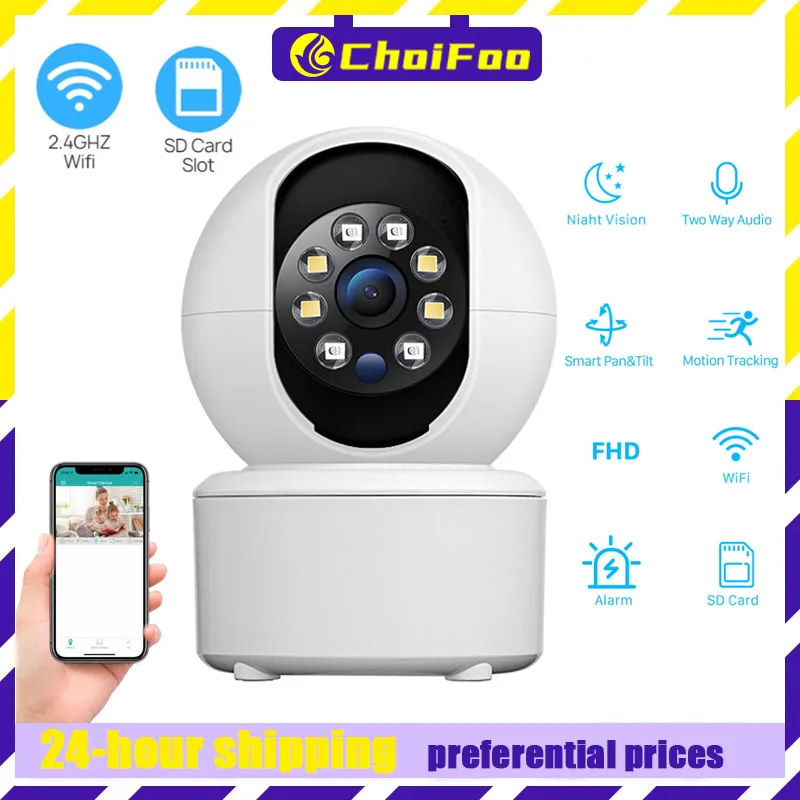 

With Microphone 1080p Surveillance Camera Cctv Camera Indoor Auto Tracking Baby Monitor Wireless Ip Camera Smart Home Camcorders
