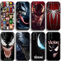 marvel comics venom phone case for xiaomi redmi 9 9t 9at 9a 9c note 9 pro max 5g 9t 9s 10s 10 pro max 10t 5g black original